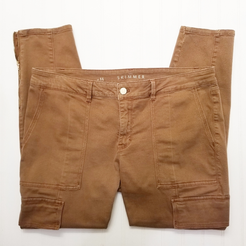 White House Black Market Cargo Skimmer Pants Sz 14